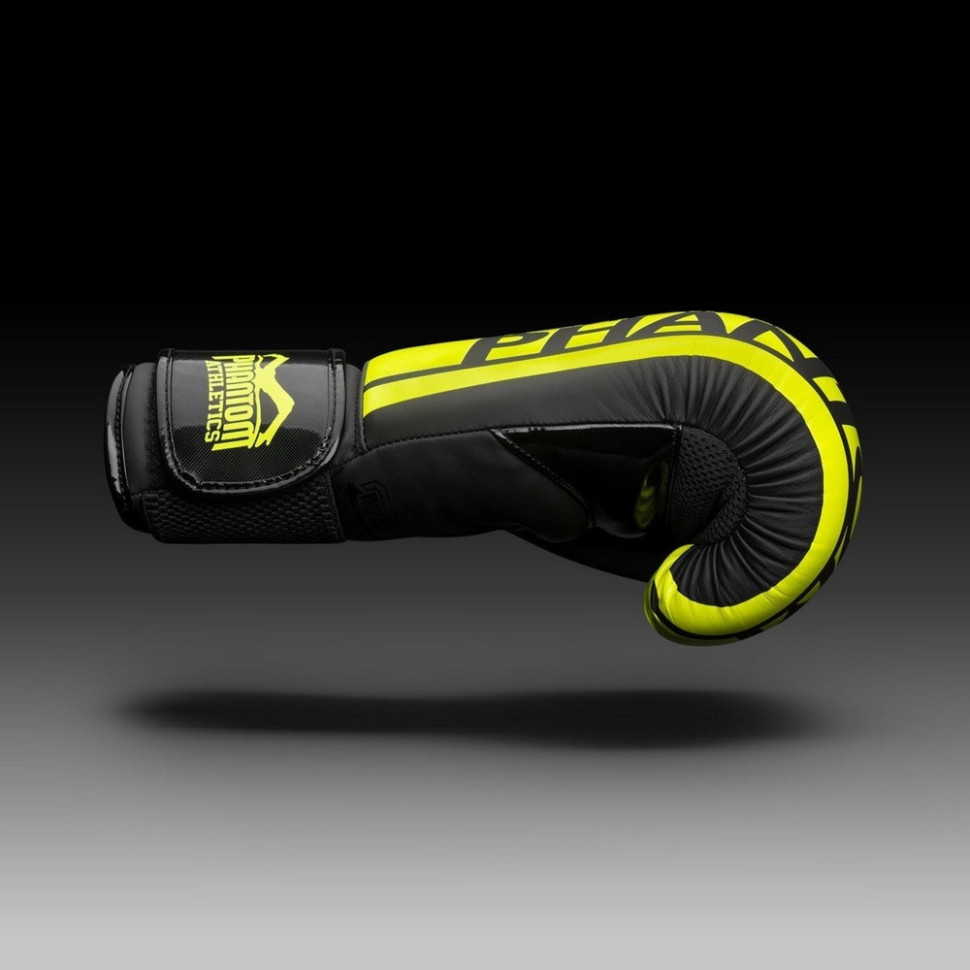 Боксерські рукавиці APEX Elastic Neon Phantom PHBG2300-16 Black/Yellow 16 унцій
