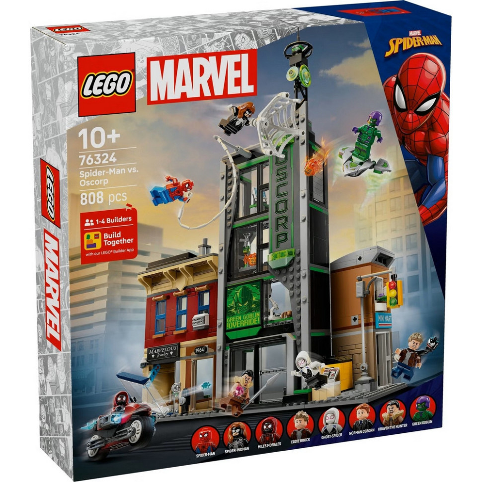 Конструктор Super Heroes Человек-паук против Оскорпа LEGO 76324, 808 деталей