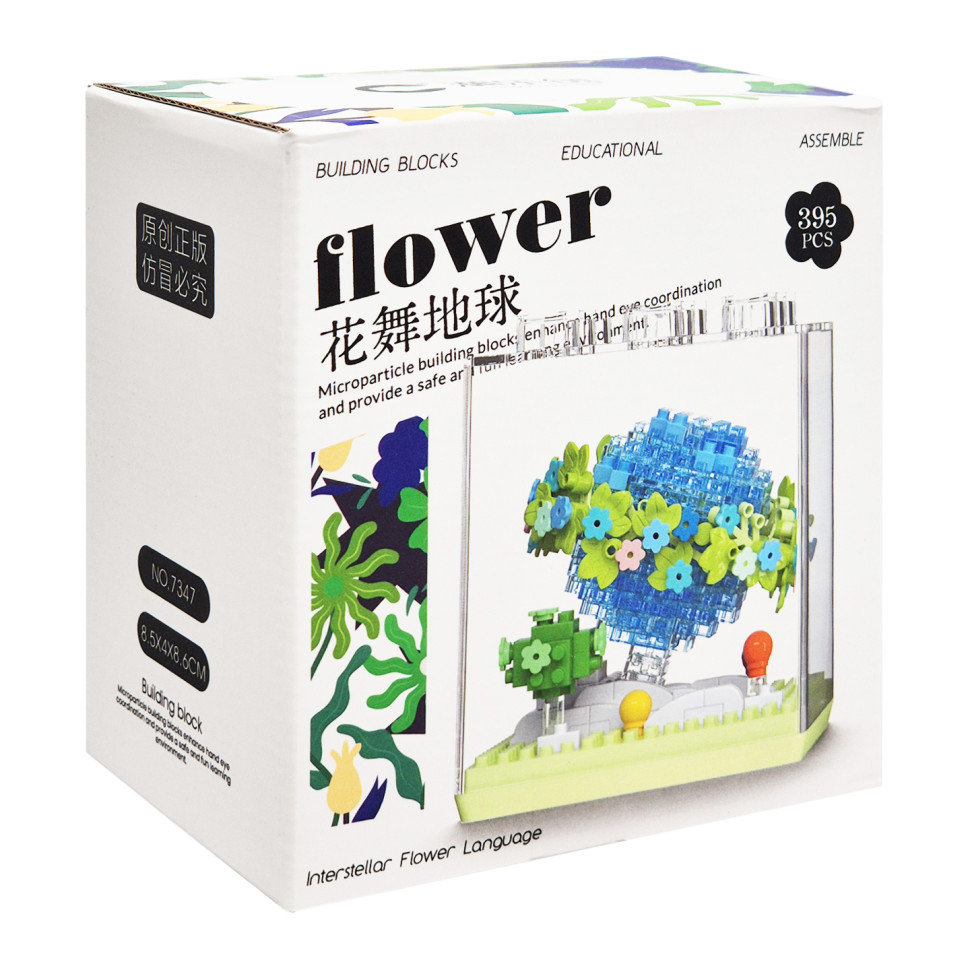 Детский Конструктор Flower Language Bambi 7347 в колбе, 395 деталей