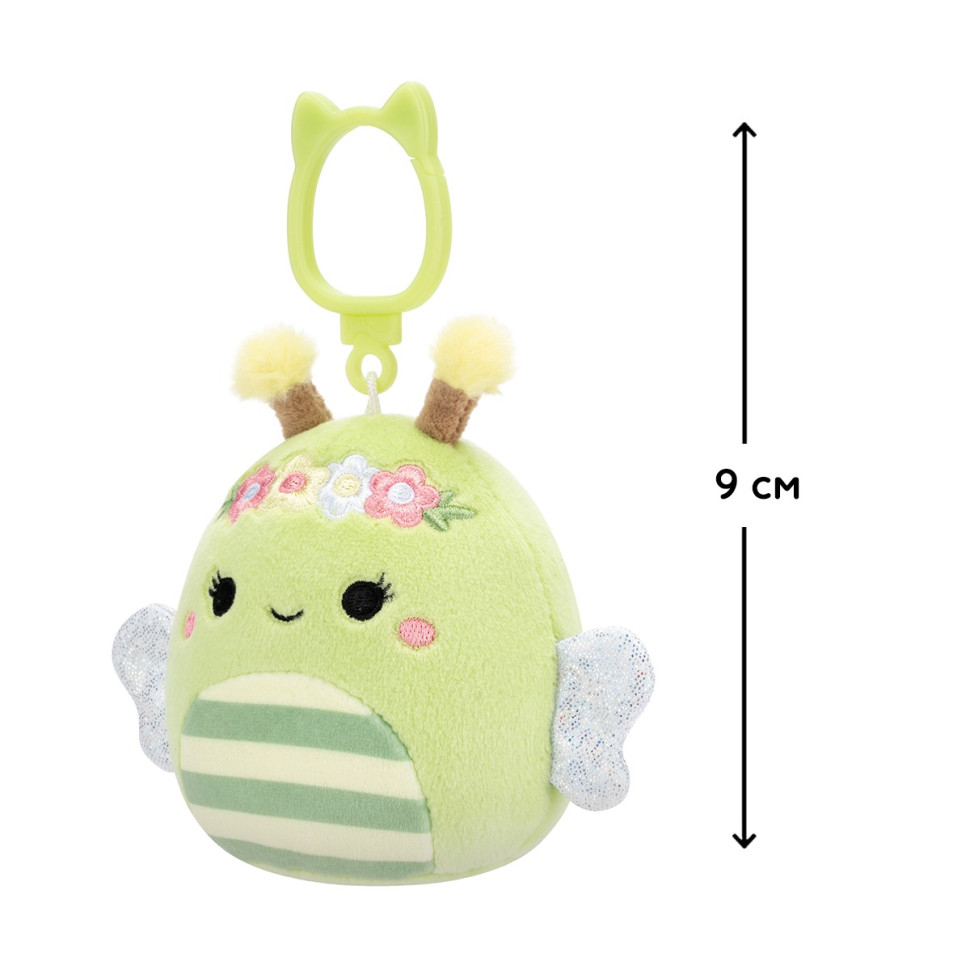 Мягкая игрушка на клипсе Пчелка Сибил Squishmallows SQCP00460, 9 см 