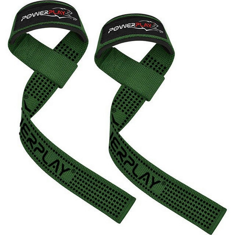 Лямки для тяги 7064 Lifting Gym Straps PowerPlay PP_7064_Green, Зеленые