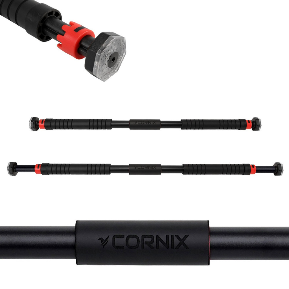 Турнік розсувний Cornix XR-0282 Black/Red, розмір 100 х 150 см