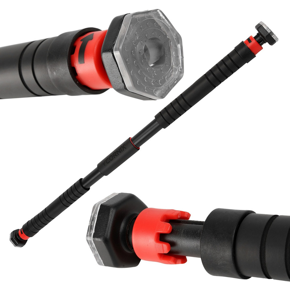 Турнік розсувний Cornix XR-0282 Black/Red, розмір 100 х 150 см