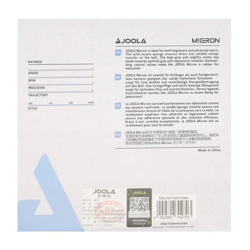 Накладка для тенісної ракетки Micron 2.0 Joola 930992 Red