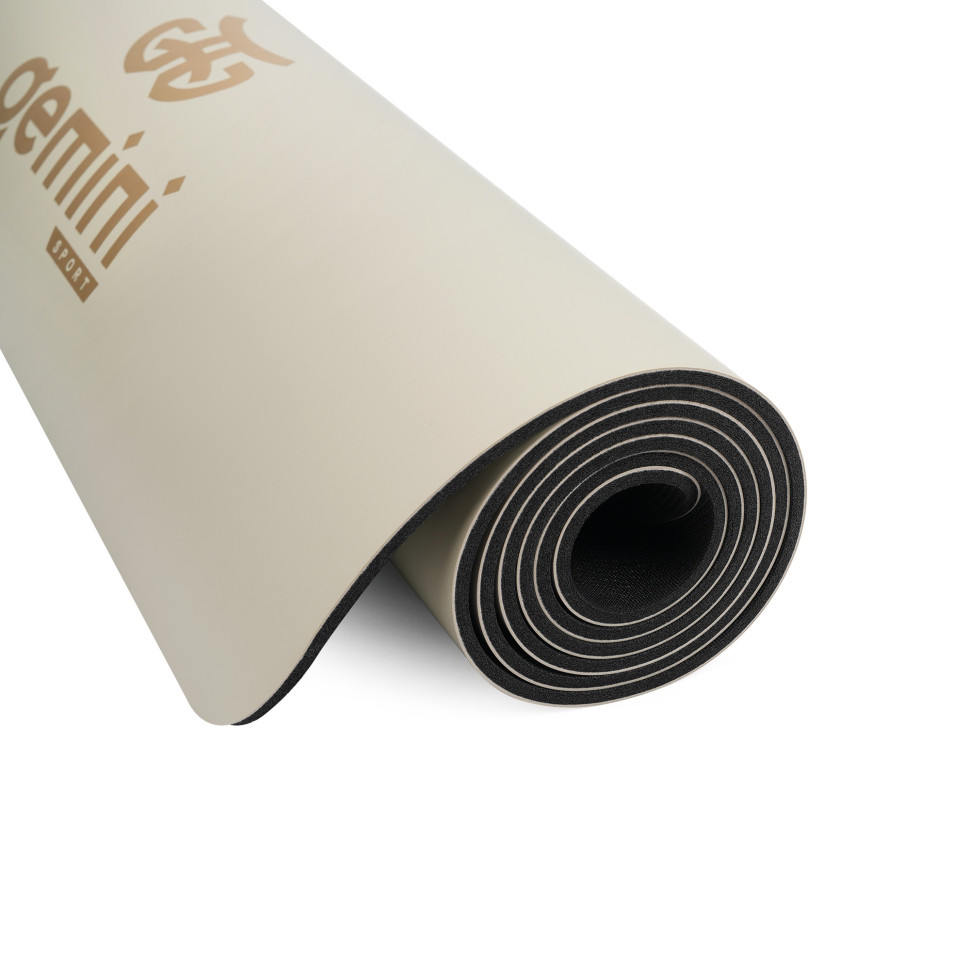 Килимок для йоги каучуковий Pro Gemini Sport PUY-3900-10 поліуретан 183x68x0,5 см, кремовий