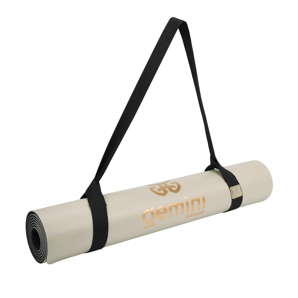 Килимок для йоги каучуковий Pro Gemini Sport PUY-3900-10 поліуретан 183x68x0,5 см, кремовий