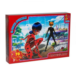 Дитячий пазл "Леді Баг" G-Toys LB1007 плакат 70 елементів