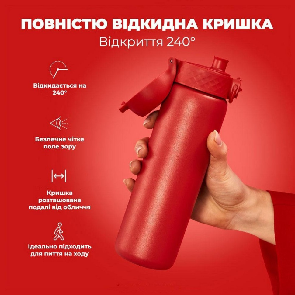 Пляшка для води вакуумна Vacuum Insulated ION8 I8TS500Red 500 мл, Red