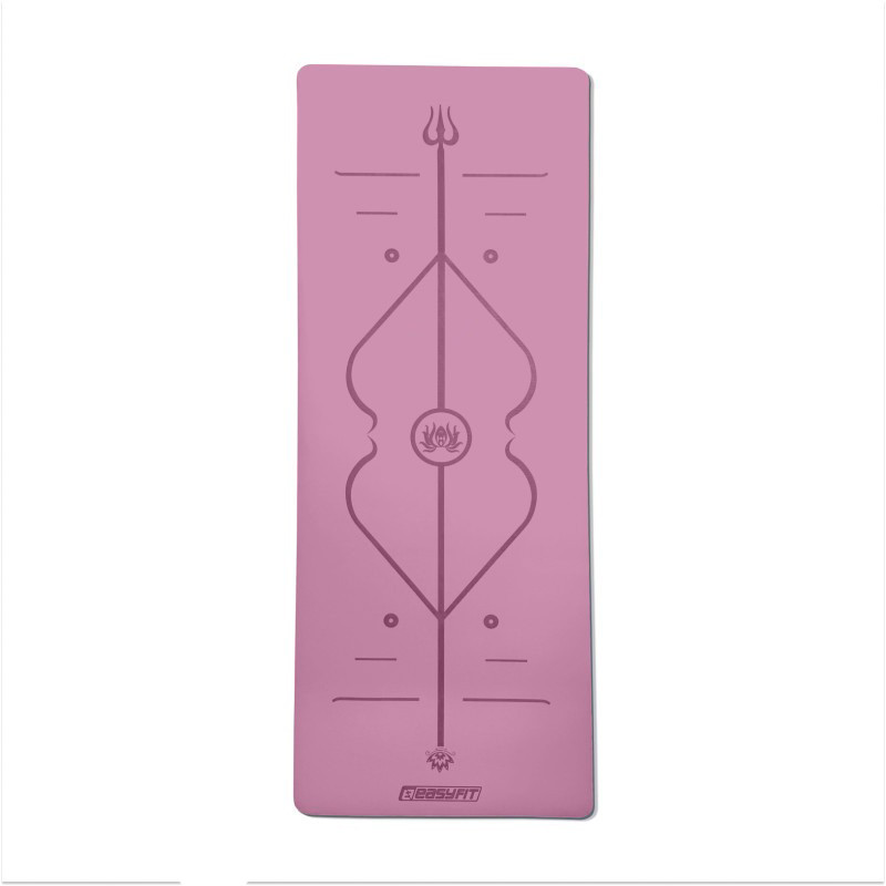 Коврик для йоги каучуковый Pro EasyFit EF-1925-P 5 мм, профессиональный, розовый