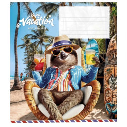 Тетрадь ученическая "Cool vacation" Школярик 012-3318K-4 в клетку, 12 листов