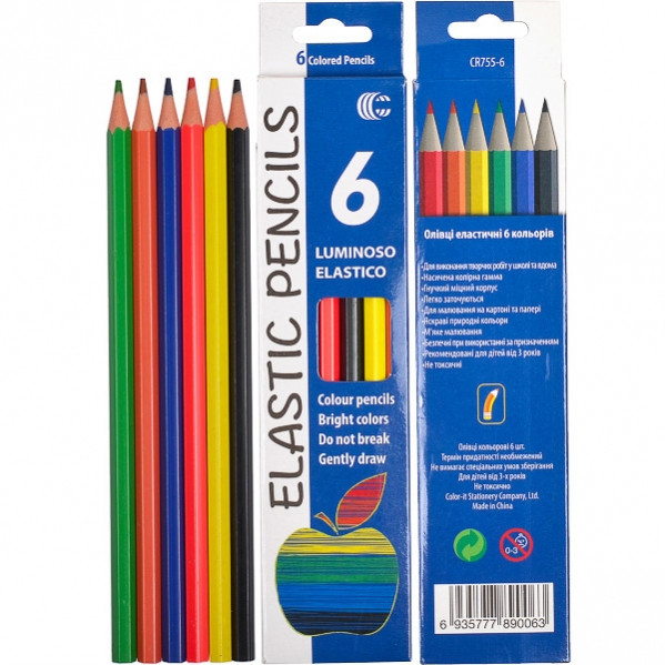 Олівці 6 кольорів CR755-6 Luminoso elastico "С" по цене 21 грн.