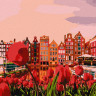 Картина за номерами "Вечірній Амстердам" Ідейка KHO2863 40х50 см 