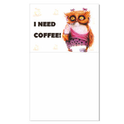Блокнот на магните I need coffee "Сова" Jumbi Kt30072103, 30 листов