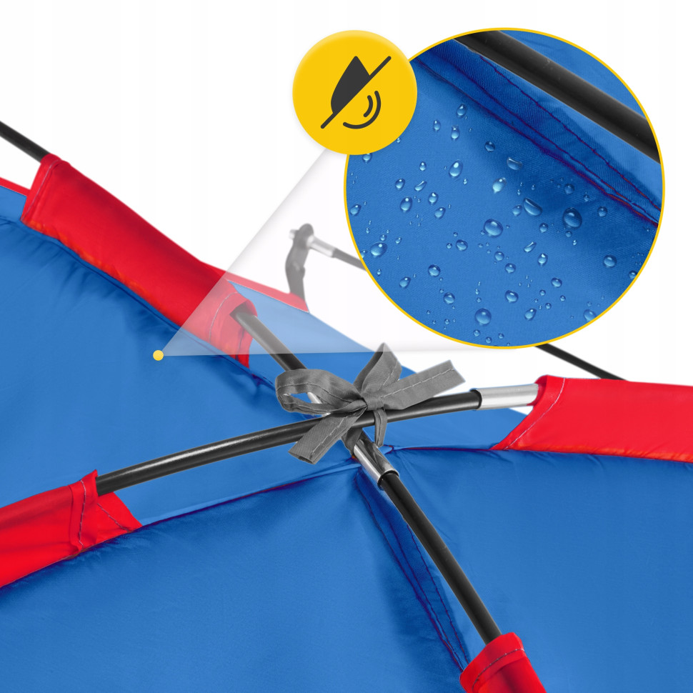 Палатка пляжная 4FIZJO P-5905973405171 Blue/Red 200 x 115 см 