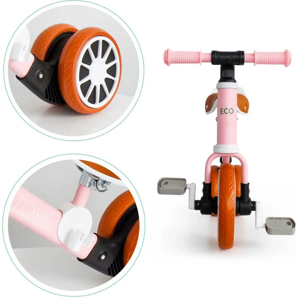 Дитячий біговел-велосипед 2 в 1 ENERGY Ecotoys LC-V1307 PINK
