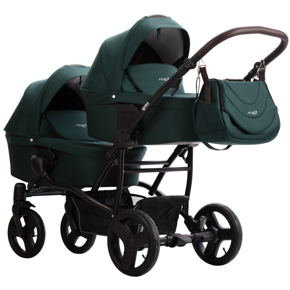 Детская коляска для двойни Verdi 9023-VF2025-25 зеленый
