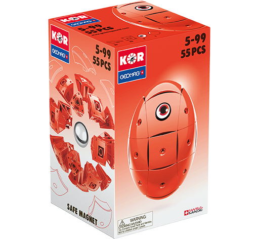 Geomag KOR Pantone Red | Магнітний конструктор Геомаг Кор червоний PF.800.676.00
