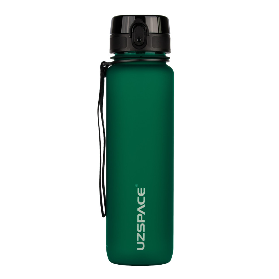 Бутылка для воды UZSPACE 3038(Dark-Green) 1000 мл, темно-зеленая