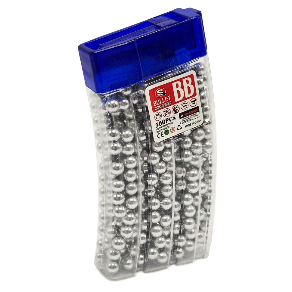 Пульки для детского оружия Bambi TD2023133(Silver) пластик 6 мм, 500 шт