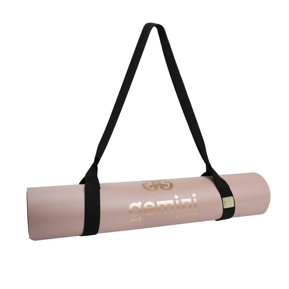 Килимок для йоги каучуковий Pro Gemini Sport PUY-3900-11 поліуретан 183x68x0,5 см, пудровий