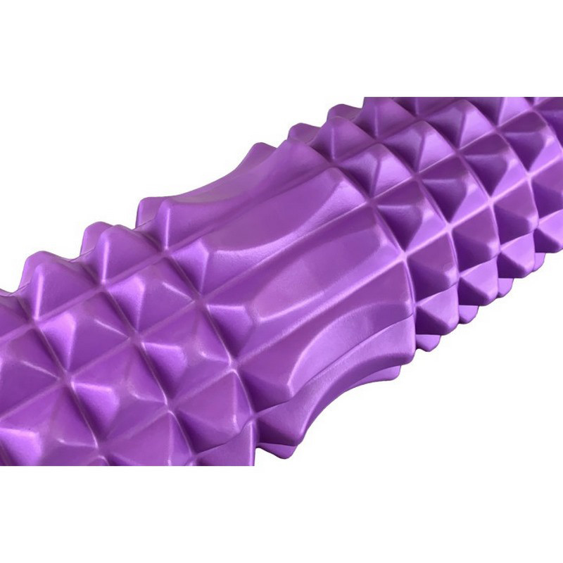 Массажный ролик Solid Grid Roller v.2.2 s EasyFit EF-2053-V 45 см, фиолетовый