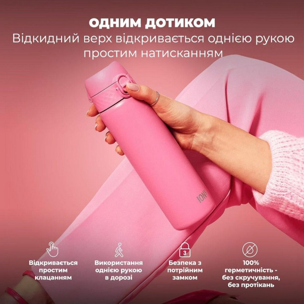 Бутылка для воды вакуумная Vacuum Insulated ION8 I8TS500ROSEB 500 мл, Rose Bloom