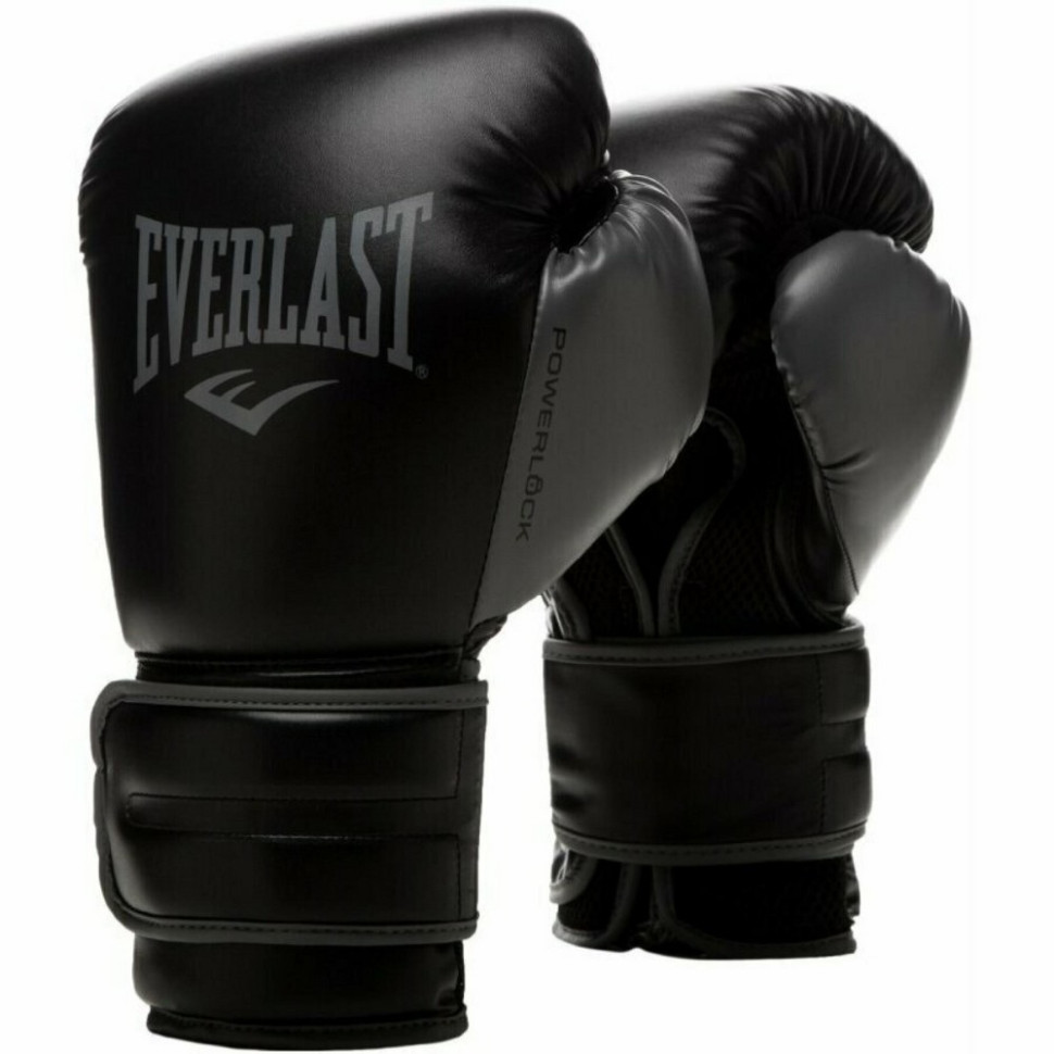 Боксерські рукавиці POWERLOCK TRAINING GLOVES Everlast 870310-70-816 чорно-сірий 16 унцій