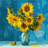 Картина за номерами "Улюблені соняшники ©Ira Volkova" Ідейка KHO3206 40х40 см 