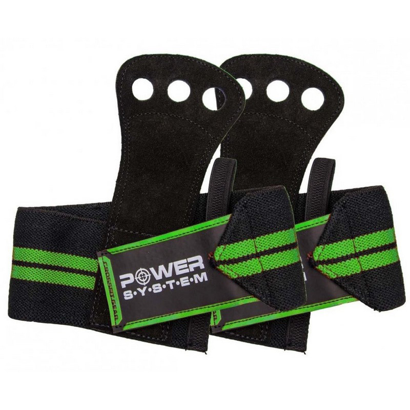 Накладки гимнастические Crossfit Grip PS-3330 Power System PS_3330_Black_Green