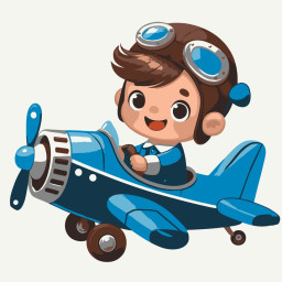 Картина по номерам "Юный пилот" Art Craft 15619-AC 30х30 см