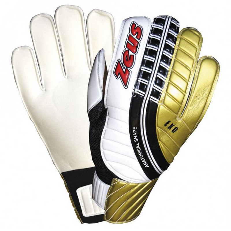 Рукавички воротарські GUANTO EKO BIANCO Zeus Z00735-9 чорний, білий, золотий, червоний