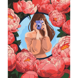 Картина по номерам "Цветочное селфи" ©Kira Corporal Идейка KHO4979, 40х50 см