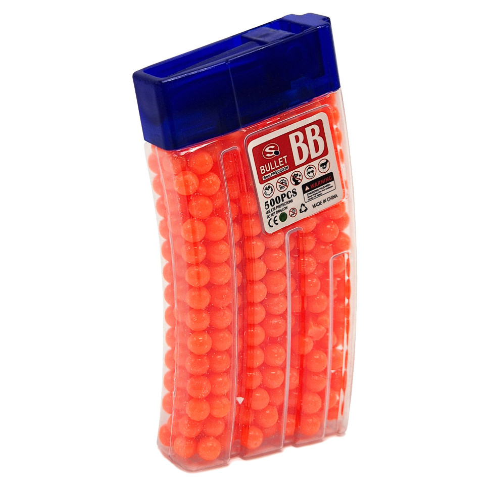 Кульки для дитячої зброї Bambi TD2023133(Orange) пластик 6 мм, 500 шт