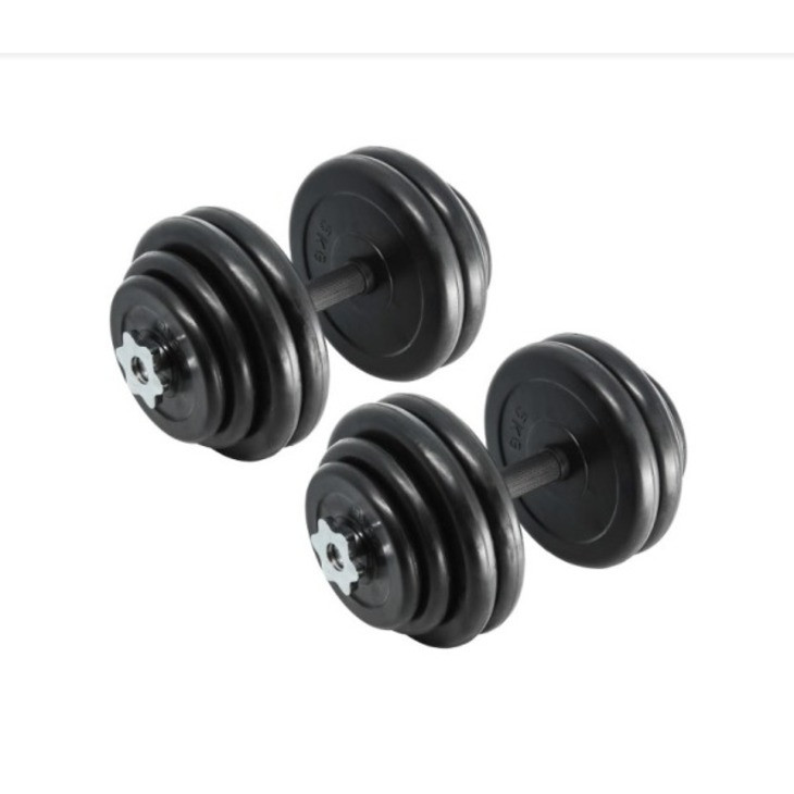 Гантели наборные DB-01 Fitnessport 10107FS (ручка – каучук) 2 шт по 19,5 кг