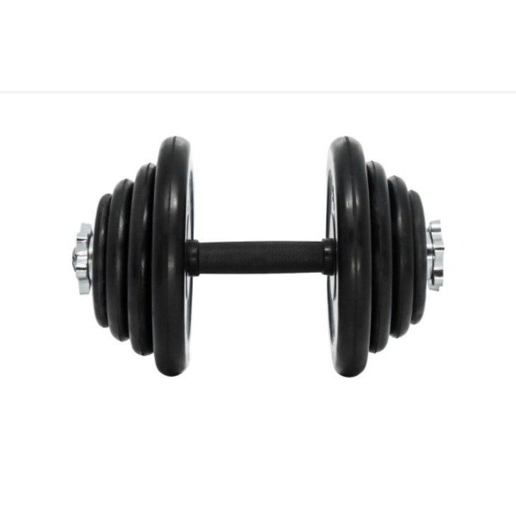 Гантели наборные DB-01 Fitnessport 10107FS (ручка – каучук) 2 шт по 19,5 кг