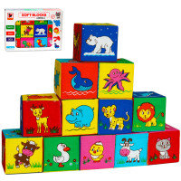 Набор детских мягких кубиков "Животные" Macik MC 090601-13