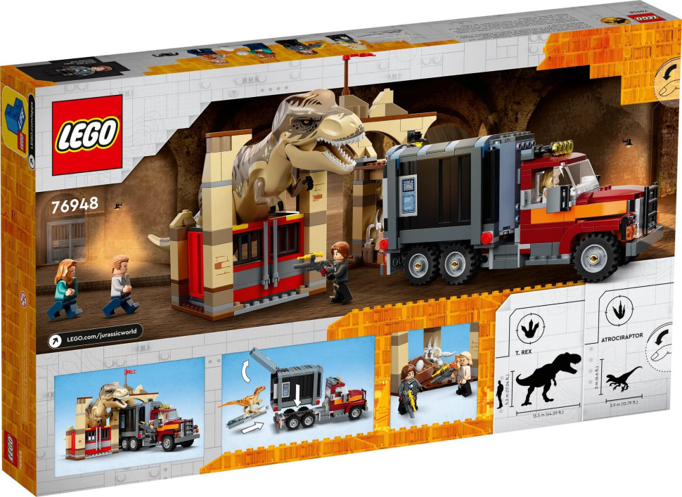 Конструктор LEGO Jurassic World Втеча атроцираптора та тиранозавра 76948