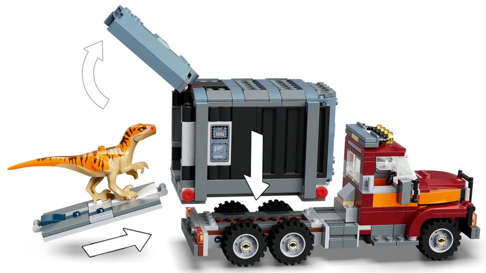 Конструктор LEGO Jurassic World Втеча атроцираптора та тиранозавра 76948