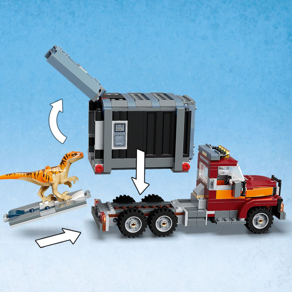 Конструктор LEGO Jurassic World Втеча атроцираптора та тиранозавра 76948
