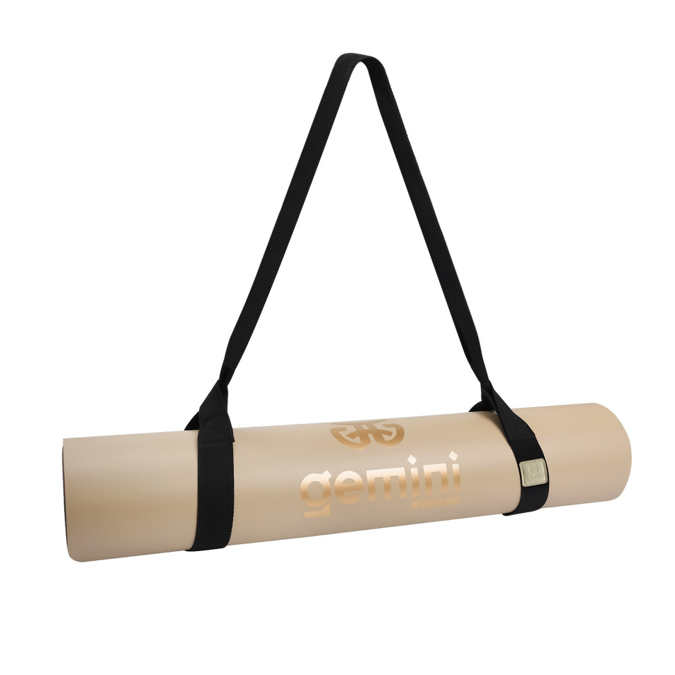 Килимок для йоги каучуковий Pro Gemini Sport PUY-3900-12 поліуретан 183x68x0,5 см, бежевий