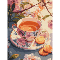 Картина по номерам "Цветочный чай" &copy;art_selena_ua Идейка KHO5722, 30х40 см