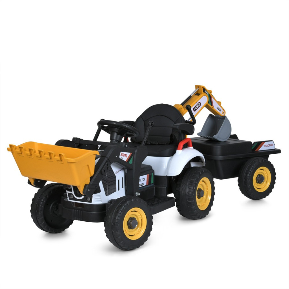 Дитячий електромобіль Трактор Bambi Racer M 6027EBLR-1 білий