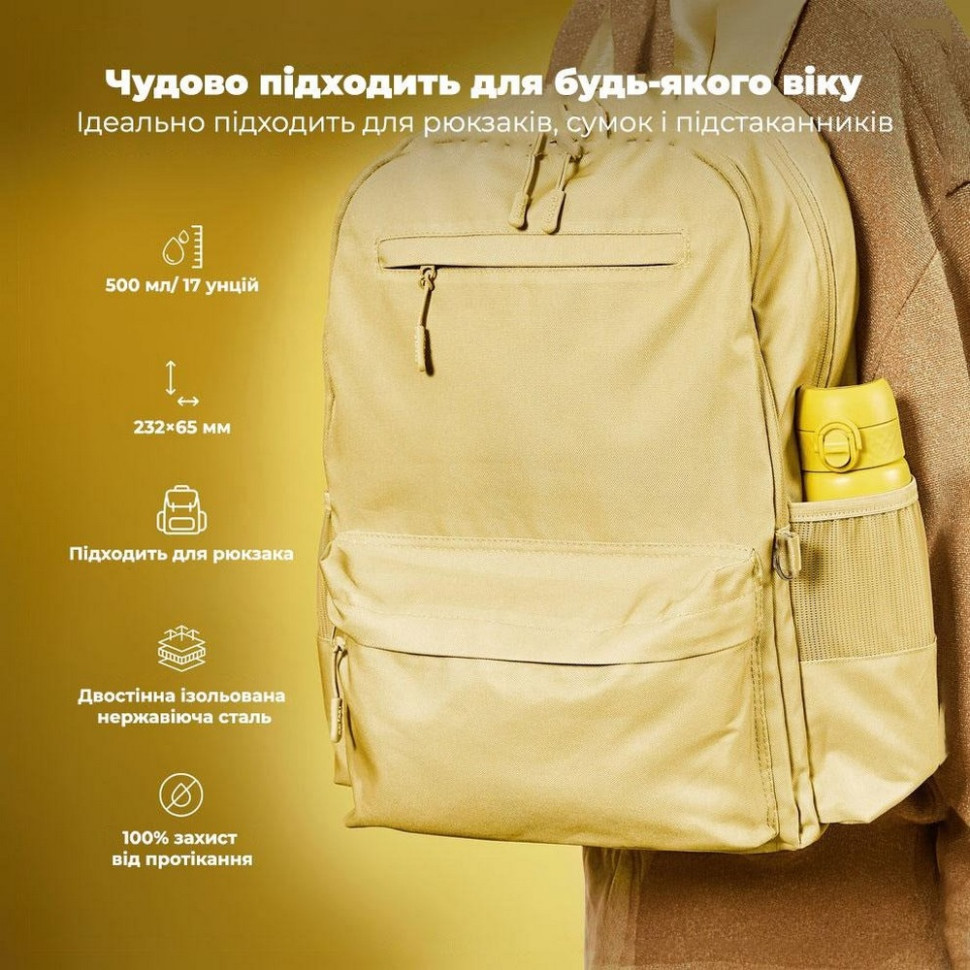 Бутылка для воды вакуумная Vacuum Insulated ION8 I8TS500YEL 500 мл, Yellow