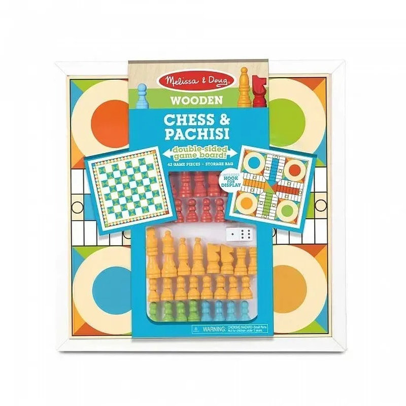 Дерев'яні шахи і пачізі Melissa&Doug MD30381 високоякісні та безпечні матеріали
