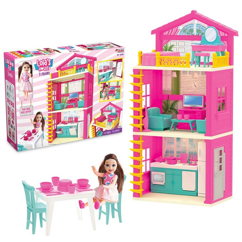 Игровой набор Домик для кукол Lola Dede 03662, 3 этажный