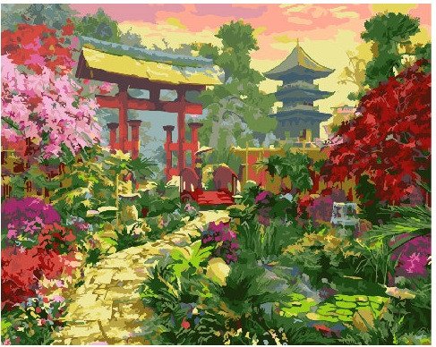 Картина за номерами. Brushme "Ворота в японський сад" GX25188 по цене 240 грн.