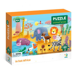 Детский пазл "Жаркая Африка" DoDo Toys 300376, 60 элементов