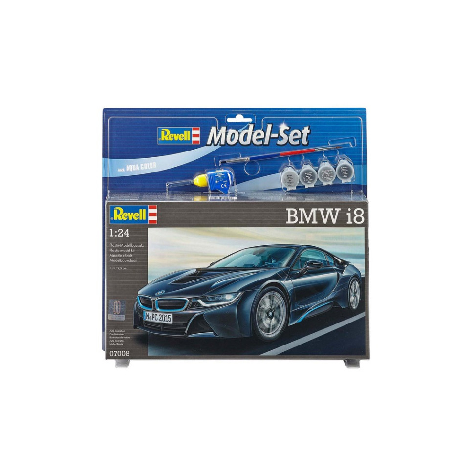 Сборная модель-копия набор Автомобиль BMW i8 Revell RVL-67008 уровень 4, 1:24