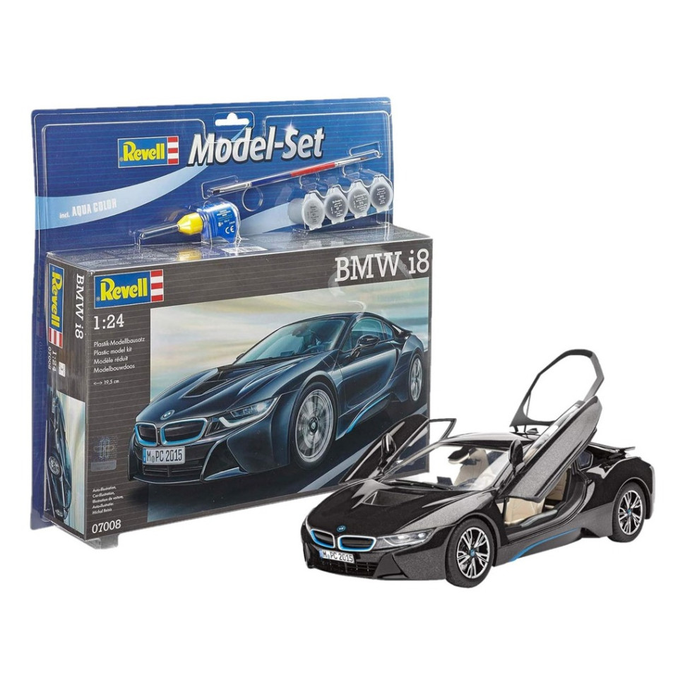 Сборная модель-копия набор Автомобиль BMW i8 Revell RVL-67008 уровень 4, 1:24