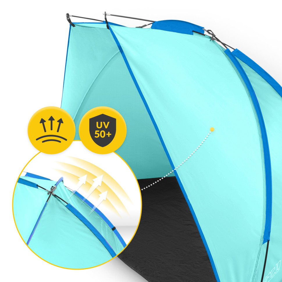 Палатка пляжная 4FIZJO P-5905973405188 Sky Blue 200 x 115 см 